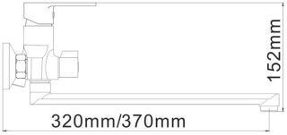 Смеситель для ванны с душем BOOU B8289-18F хром